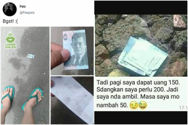 Momen Kocak Nemu Duit Di Jalan