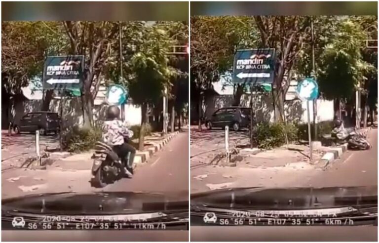 Pengen Nyalip Mobil di Sebelah Kiri, Eh Malah Nyungsep Dipelukan Pohon