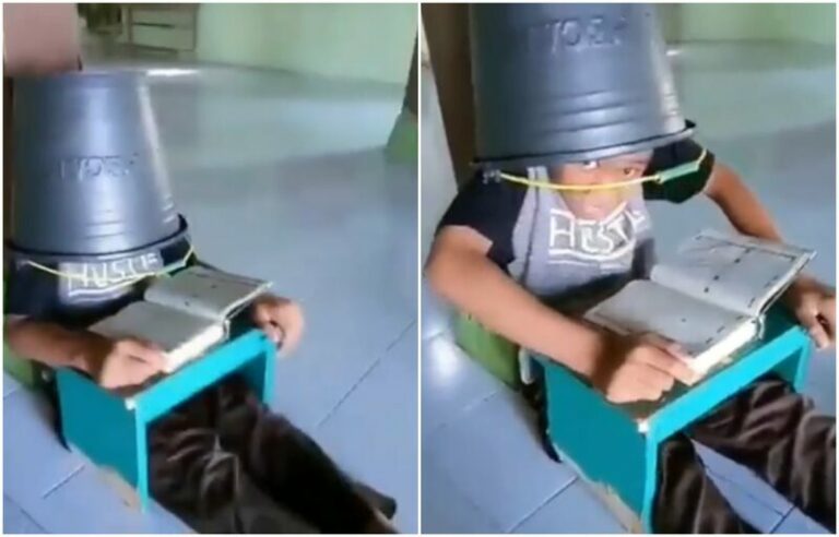 Bocah Menghafal Al Quran Dengan Kepala Ditutup Ember