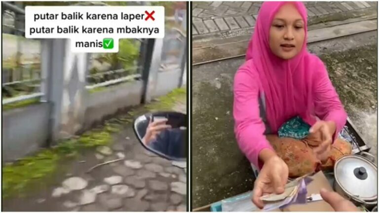 Penjual Sate Berparas Cantik