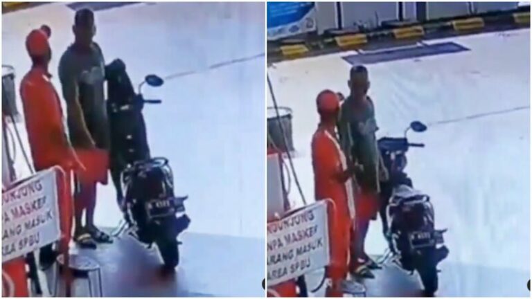 Tak Terima Ditegur Karena Tidak Gunakan Masker, Pria Ini Ludahi Petugas Pom Bensin