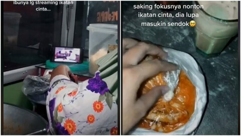 Gak Mau Ketinggalan Sinetron Ikatan Cinta, Ibu Yang Jual Seblak Ini Sampai Lupa Kasih Ini