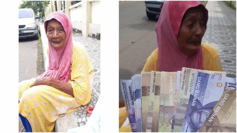 Nenek Menangis Di Pinggir Jalan, Uang Yang Dikumpulkan Ditukar Dengan Uang Palsu Oleh Oknum