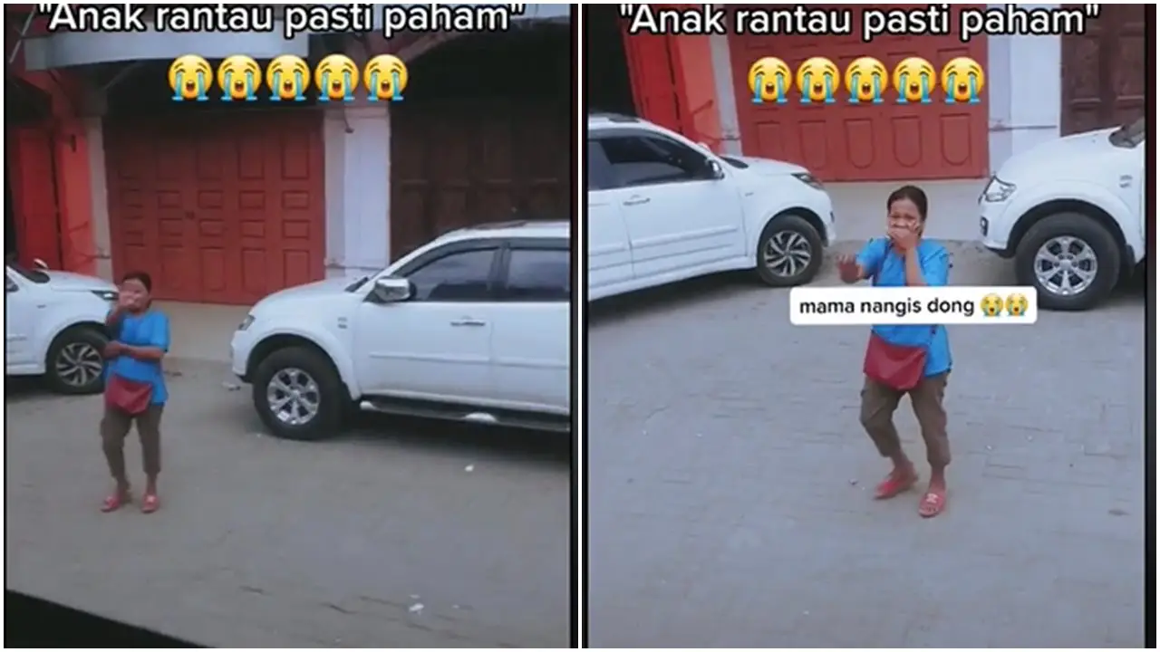 Momen Haru Seorang Ibu Yang Lepas Kepergian Anaknya Merantau