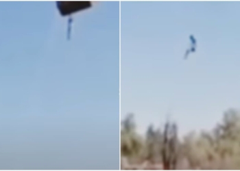 Detik Detik Menegangkan Pria Yang Jatuh Dari Balon Udara, Diselamatkan Pakai Selimut