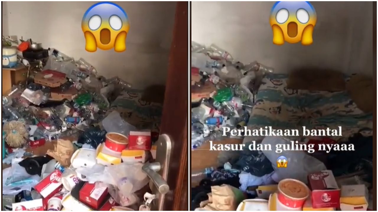 Viral Penampakan Kamar Kos Yang Dipenuhi Dengan Tumpukan Sampah