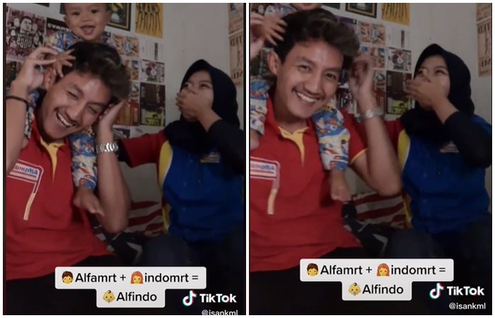Pasangan yang memberikan nama anaknya dengan gabungan tempat mereka bekerja
