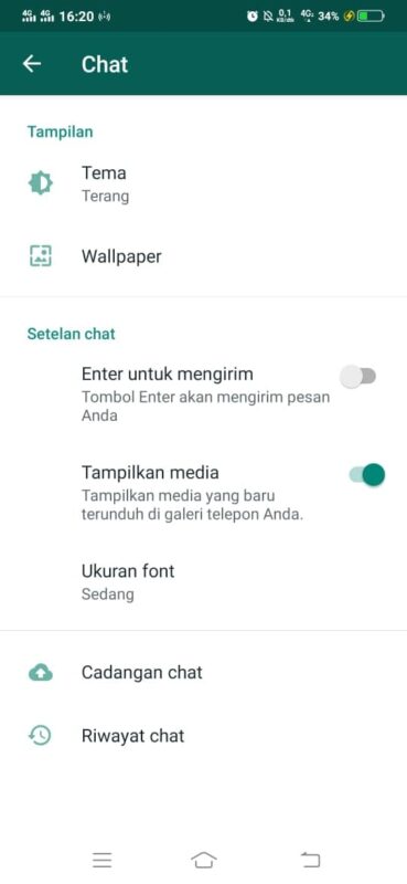 Aktifkan Mode Gelap di WhatsApp