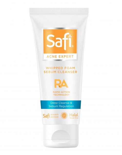 10 Facial Wash untuk Kulit Berjerawat yang Aman dan Efektif 13 Safi Acne Expert Whipped Foam Sebum Cleanser