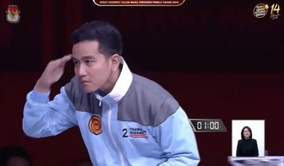Gibran Celingak Celinguk Saat Debat Keempat Pilpres 2024