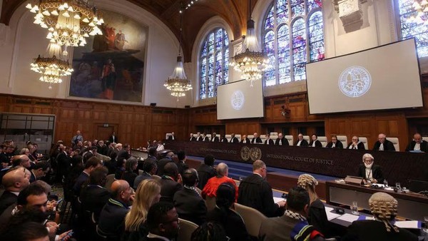 Suasana Di Dalam Ruang Sidang Mahkamah Internasional Yang Mulai Menyidangkan Gugatan Afsel Terhadap Israel Terkait Tuduhan Gen 169 1